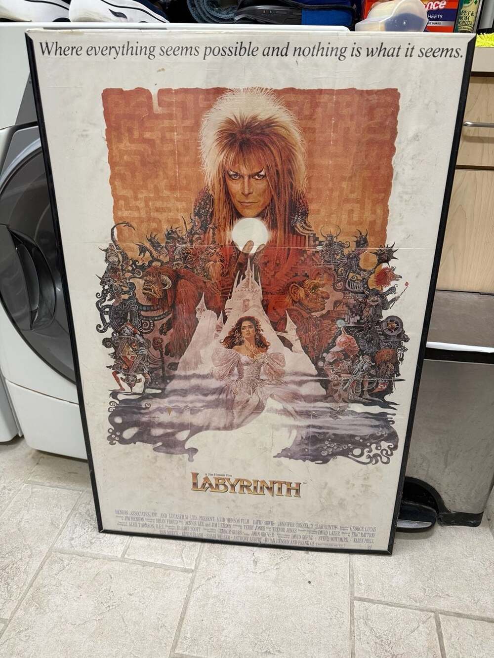 Vintage 1986 Labyrinth Original Movie Poster